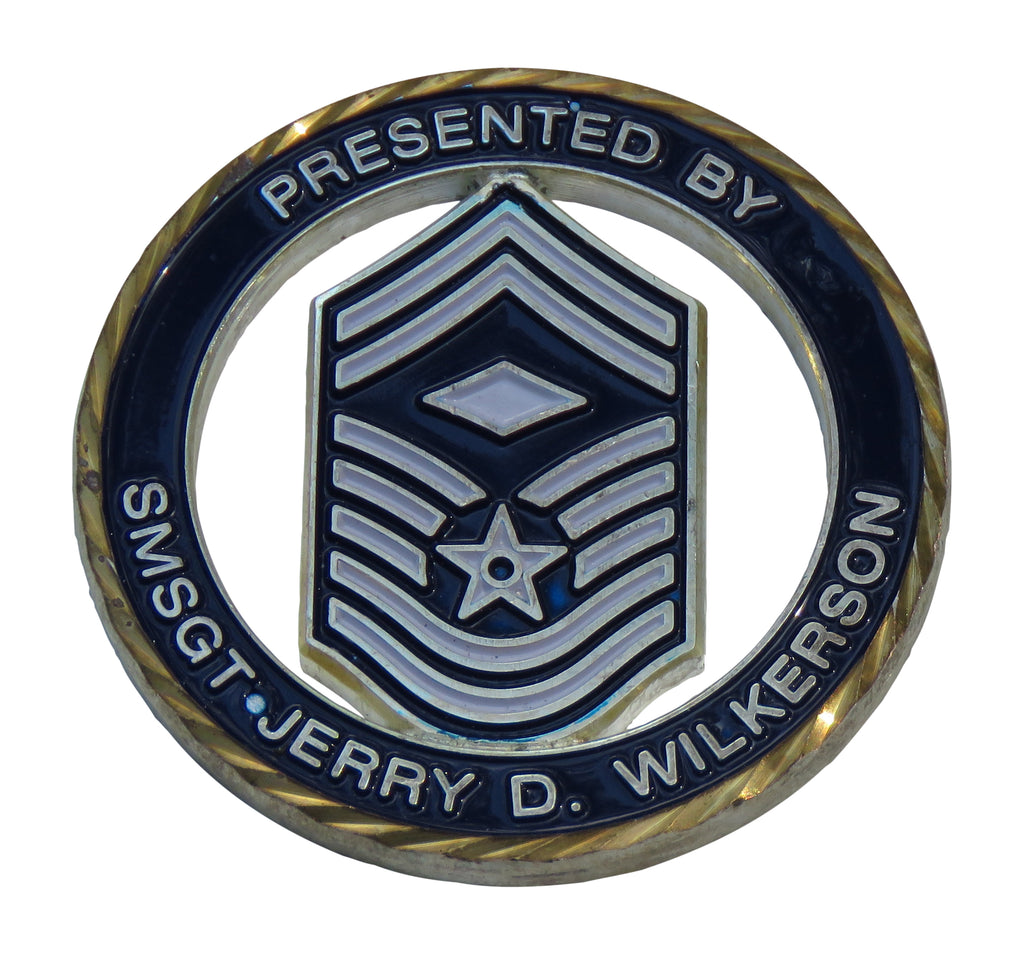 US Air Force Presented By SMSGT Jerry D.Wikerson Challenge Coin