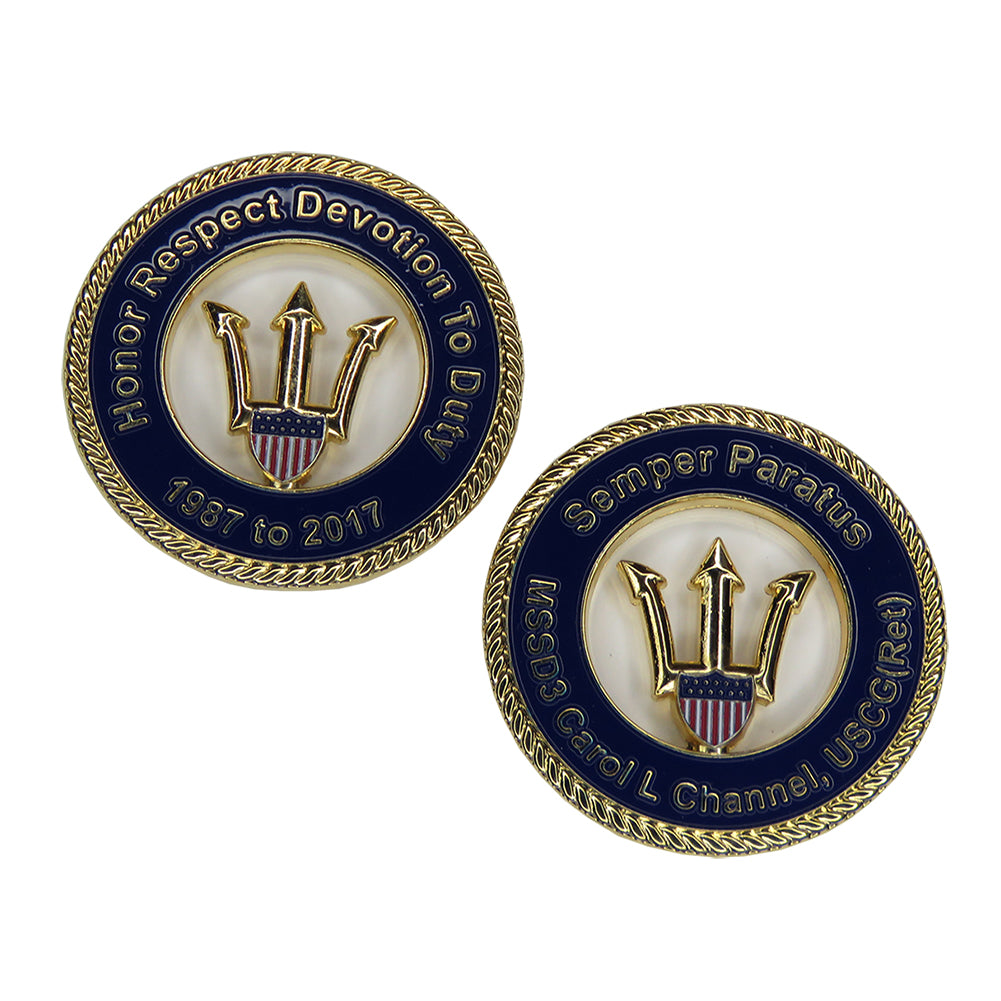 US Coast Guard Core Values Challenge Coin