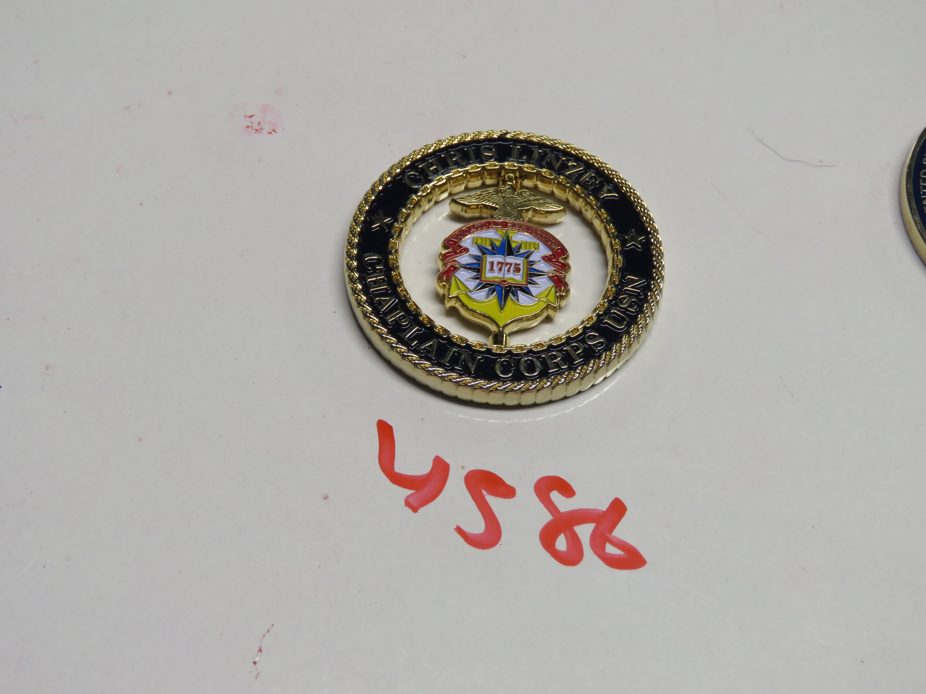 U.S. Navy Chaplain Corps Spinner Challenge Coin