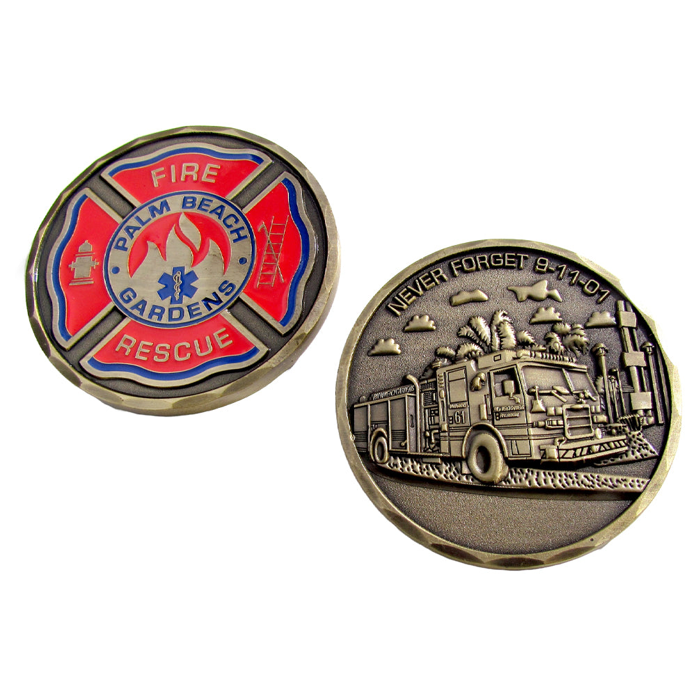 Palm Beach Garden Fire Rescue 9-11-01 Challenge Coin
