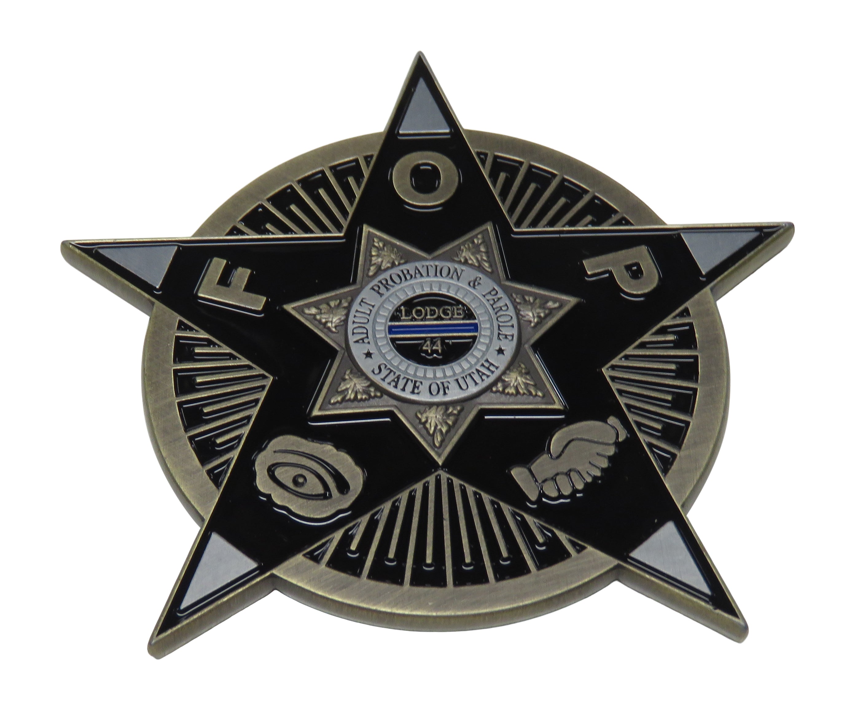 Fraternal Order of Police Lodge 44 State of Utah Challenge Coin