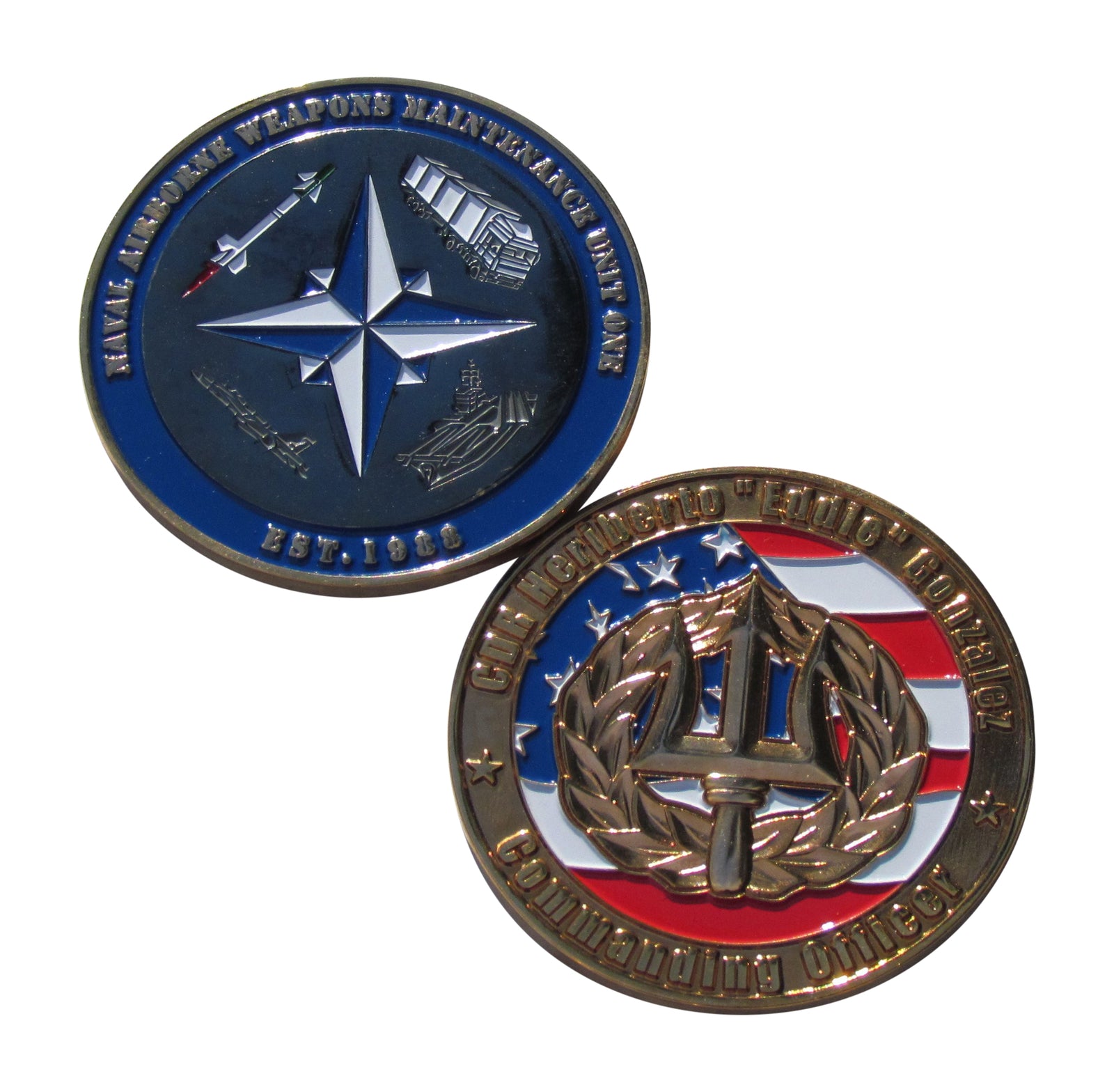 Naval Airborne Weapons Maintenance Unit One Challenge Coin