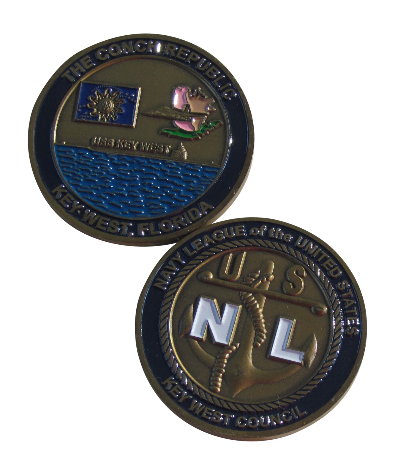Navy League Of The United States Key West Florida Challenge Coin