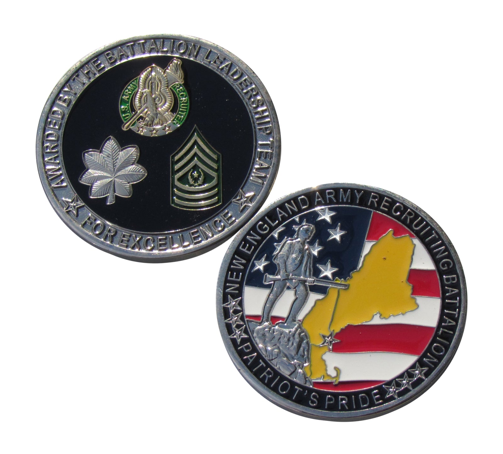 US Army New England Recruiting Battalion Patriots Pride Challenge Coin