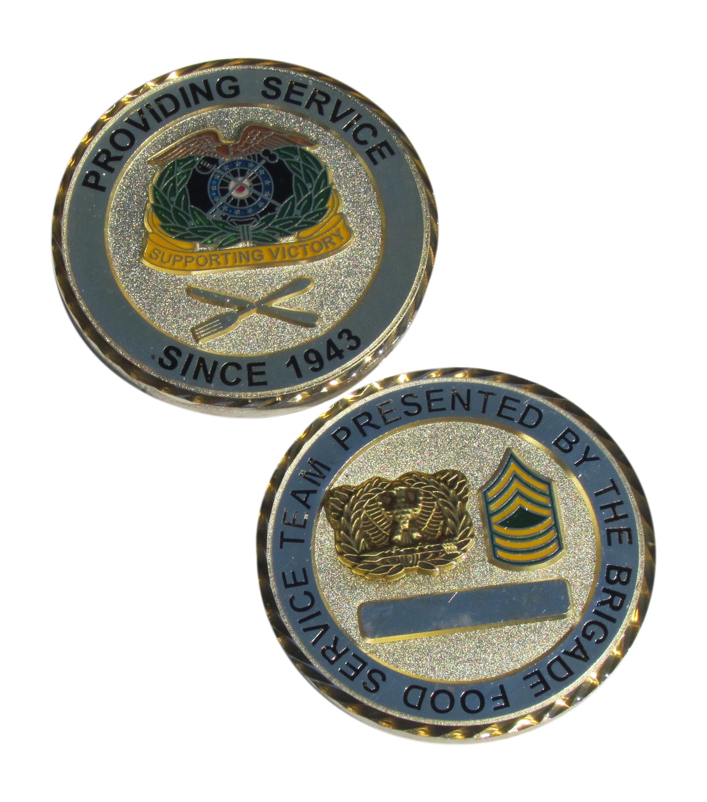 US Army Brigade Food Service Team Challenge Coin