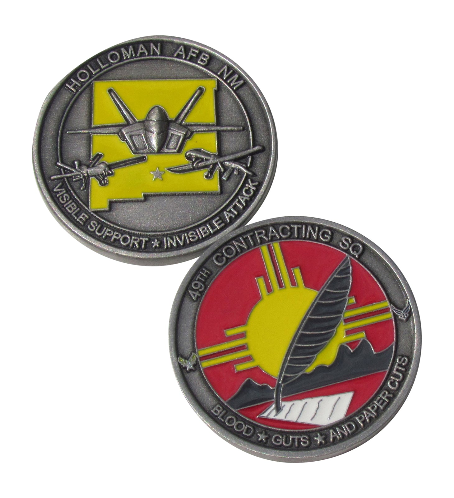 498th Contracting Squadron Hollowman AFB NM Challenge Coin