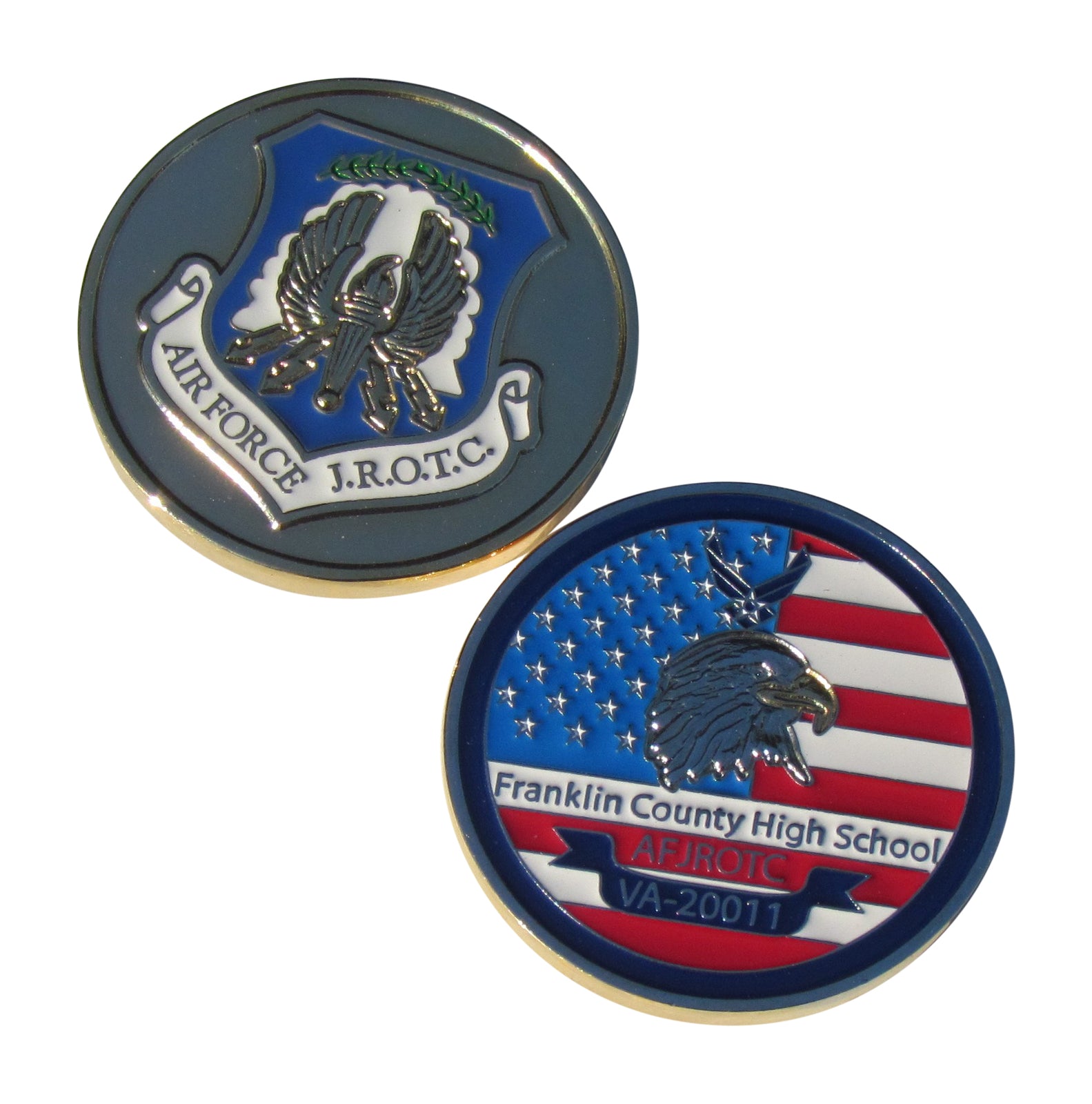 Air Force JROTC Franklin Country High School Challenge Coin