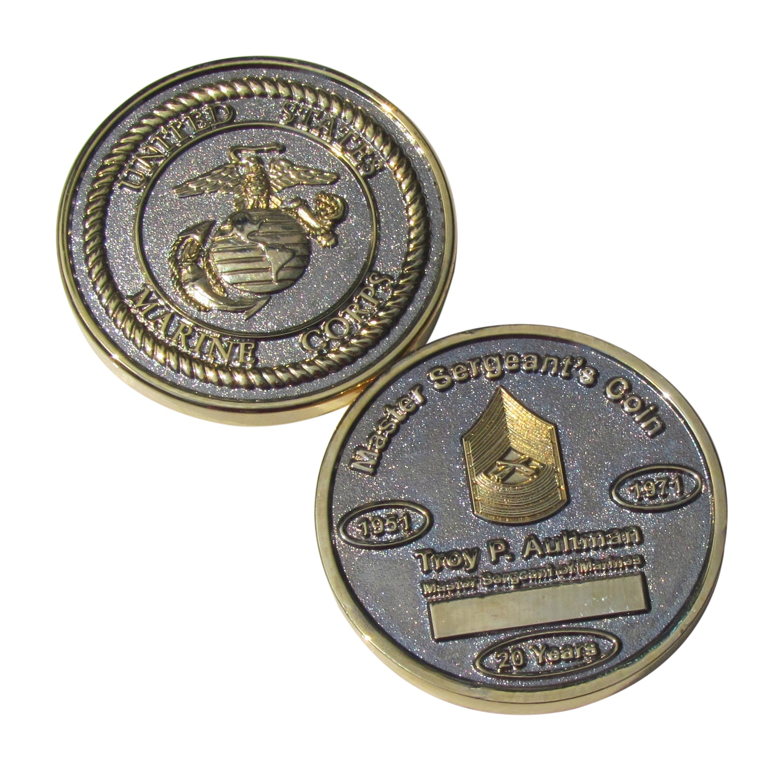 United States Marine Corps Master Sergeants Challenge Coin