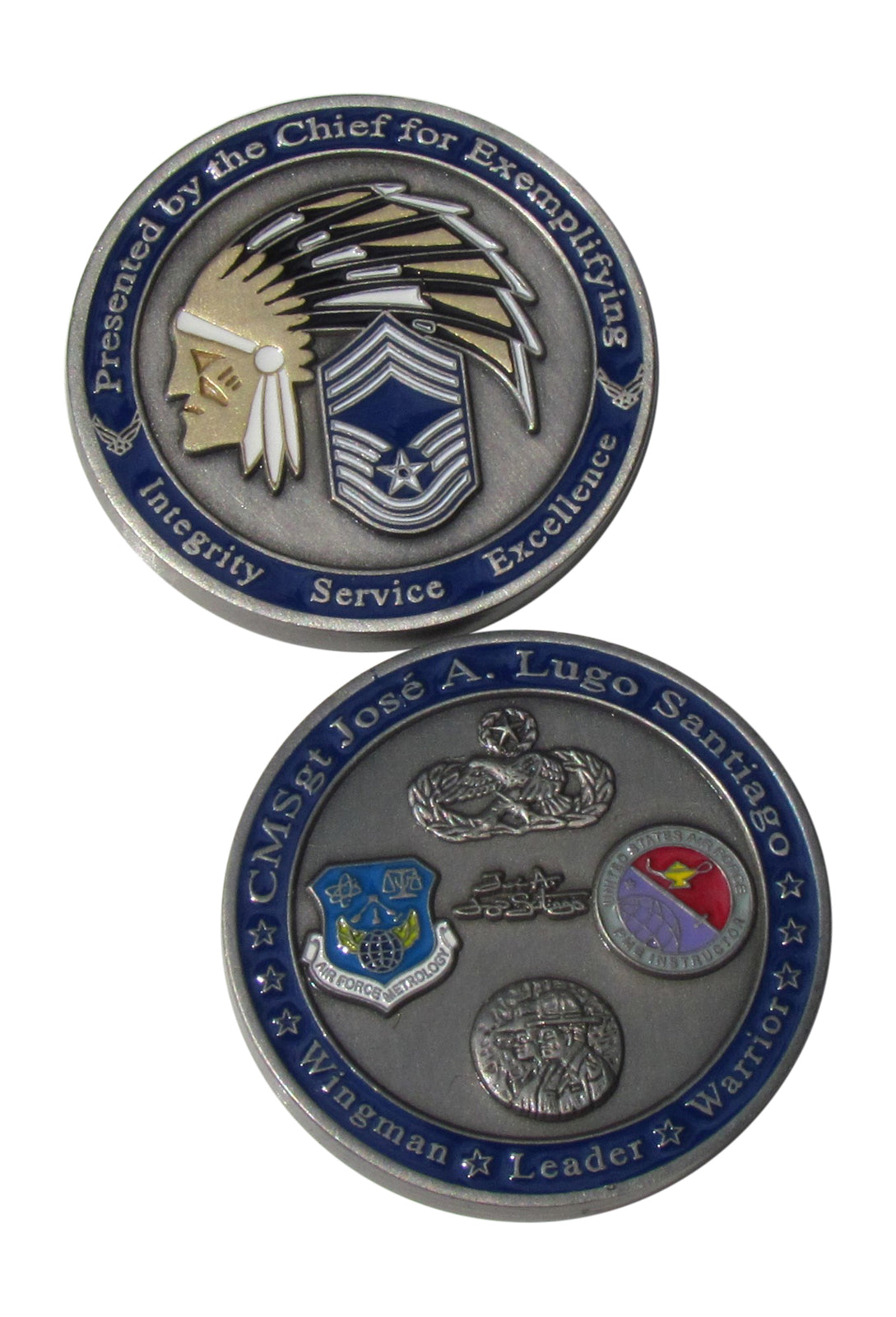 Air Force Metrology Presented By The Chief Exemplifying Challenge Coin