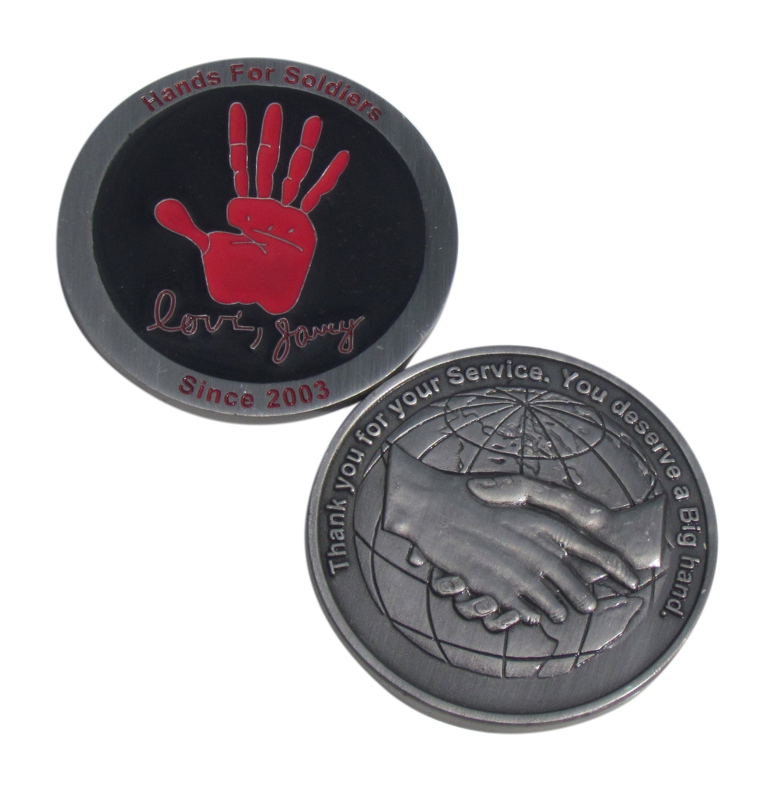 Hands For Soldiers Challenge Coin