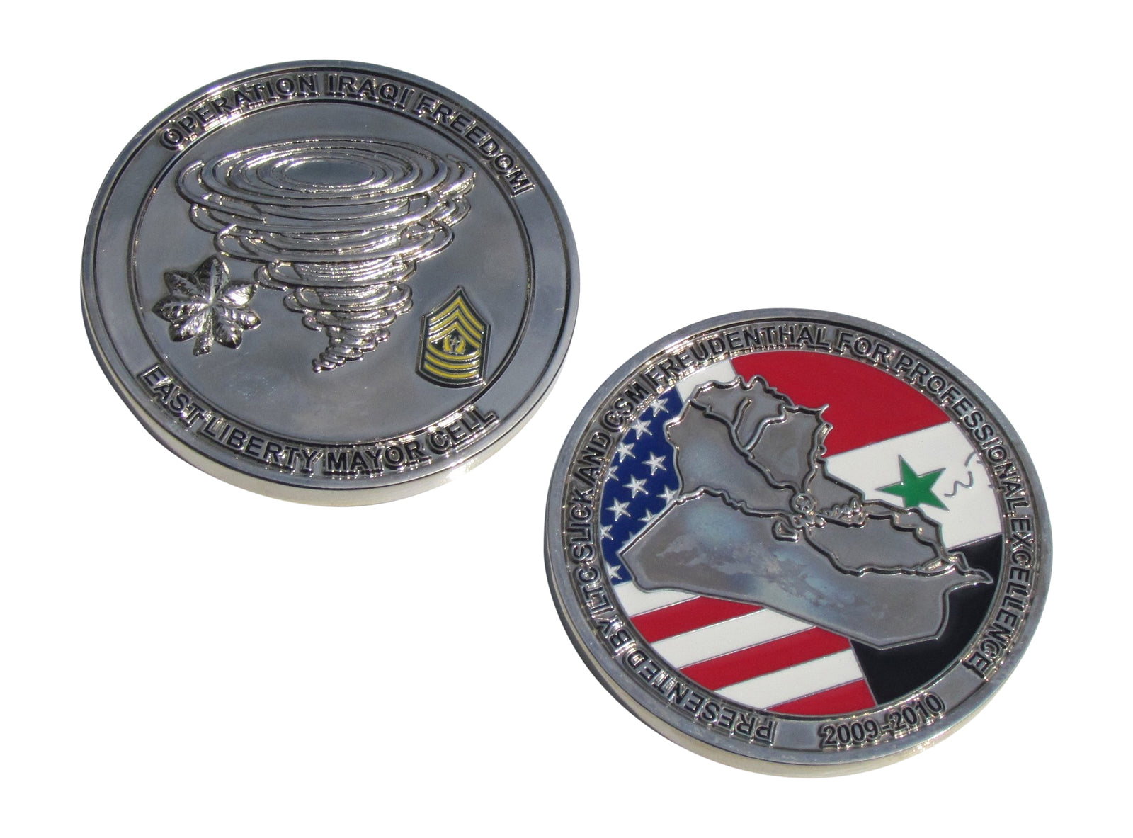US Army East Liberty Mayor Cell Operation Iraqi Freedom Challenge Coin