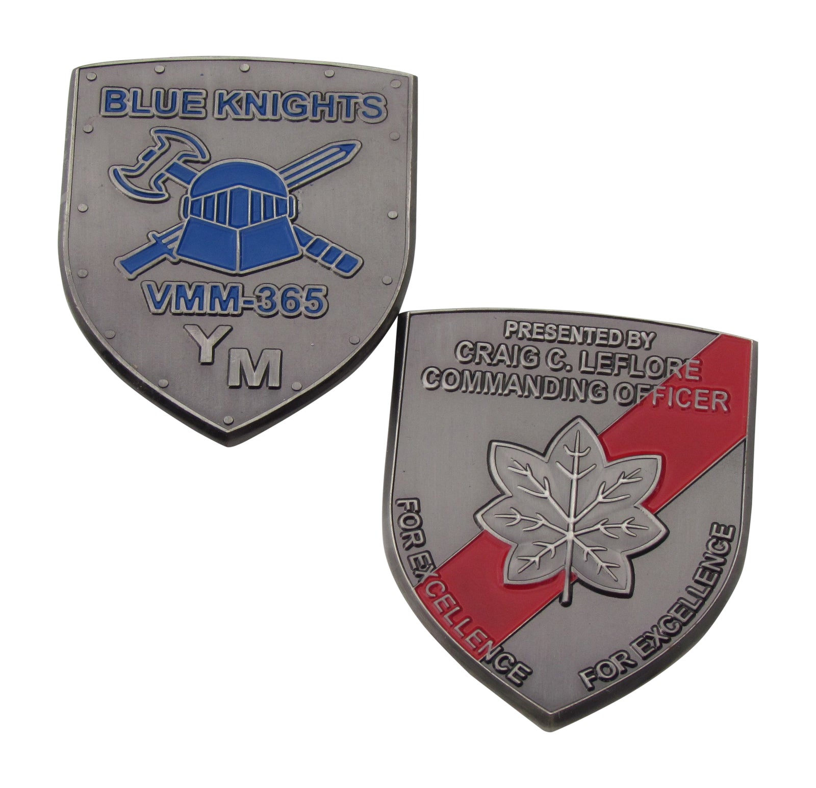 Blue Knights VMM-365 YM Challenge Coin