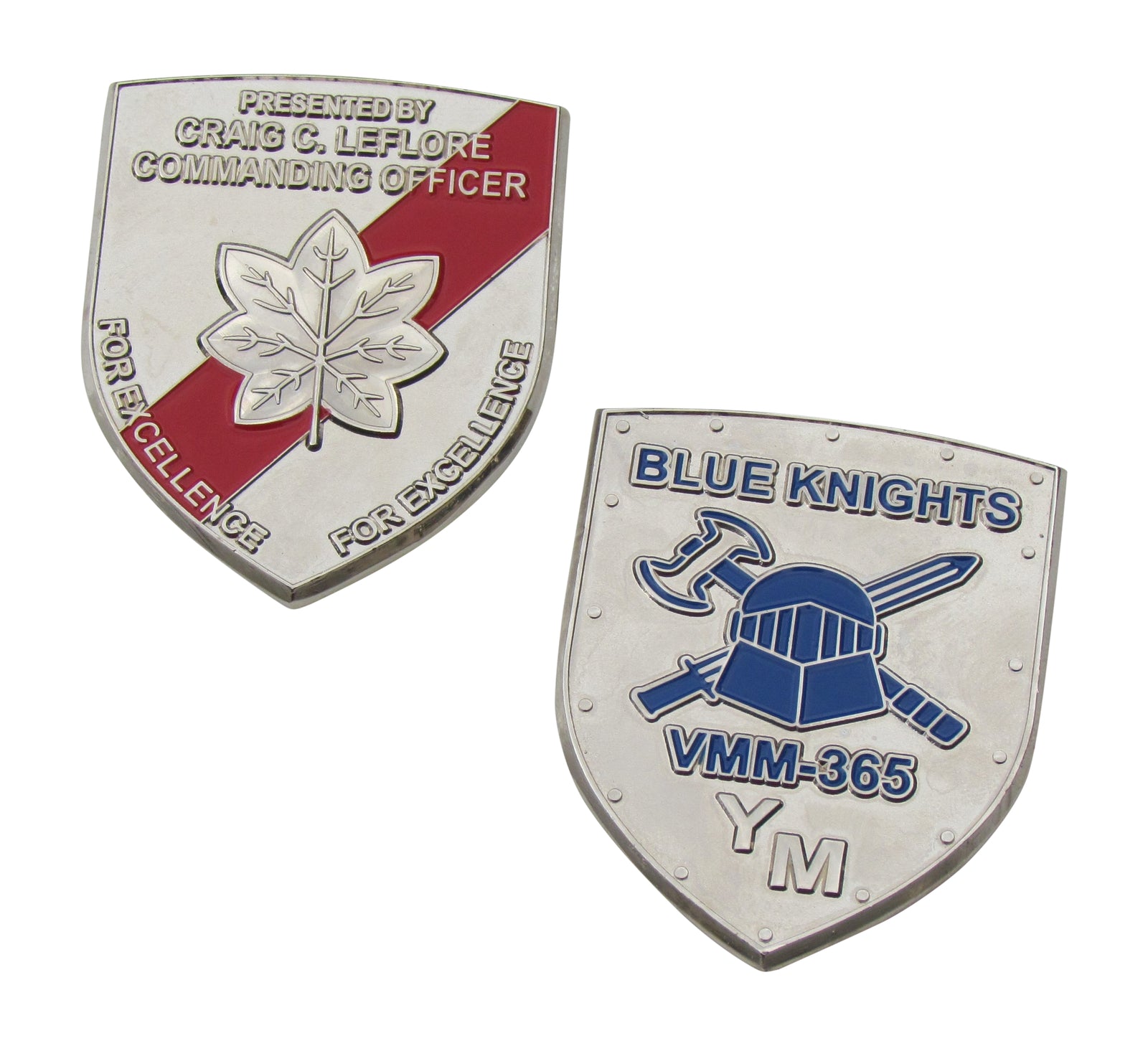 Blue Knights VMM-365 YM Challenge Coin