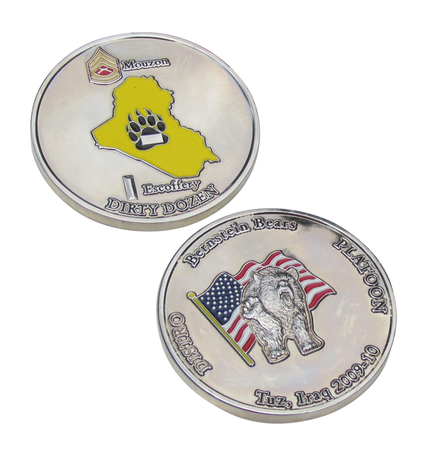 US Marine Staff Sergeant Mouzon,First Lieutenant  Escoffery Challenge Coin