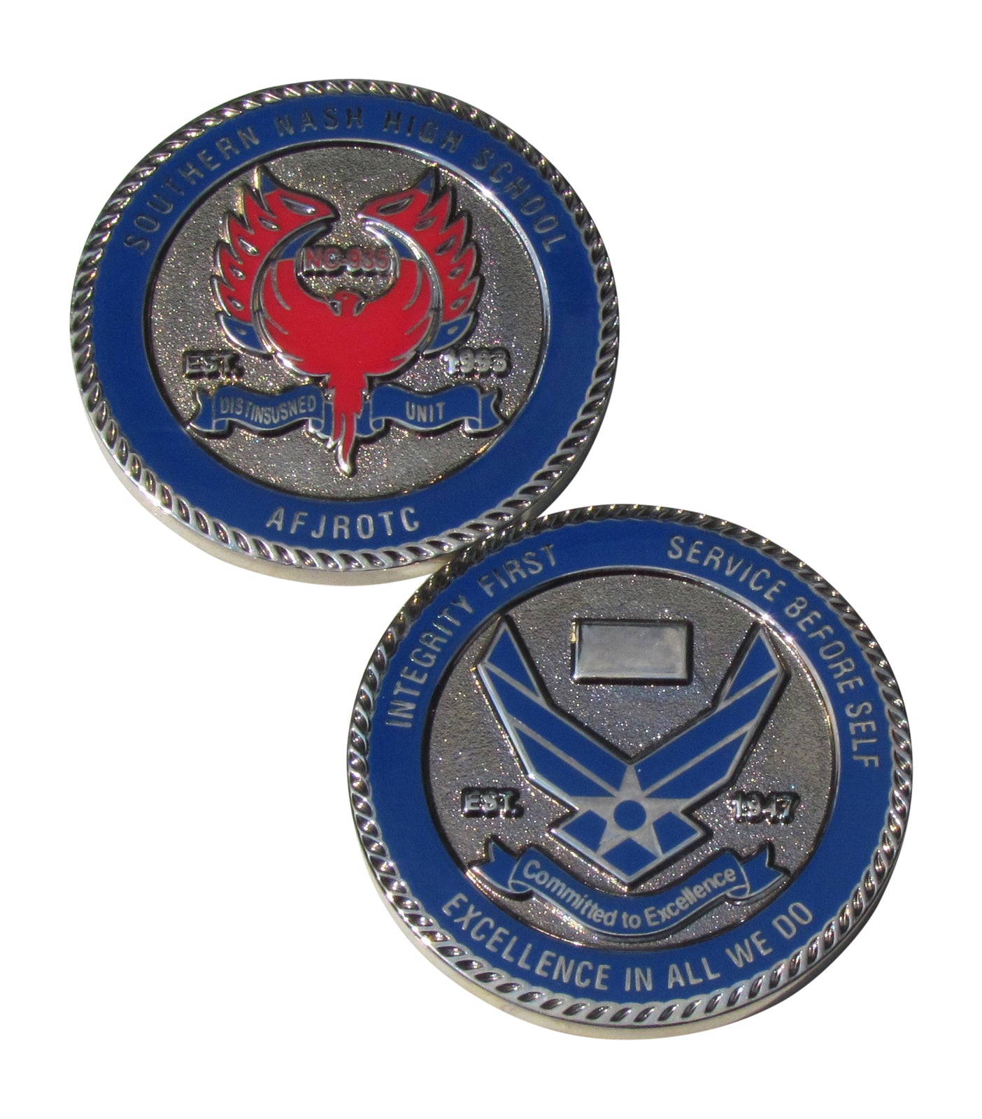 Southern Nash High School AFJROTC Distinguished Unit NC 935 Challenge Coin