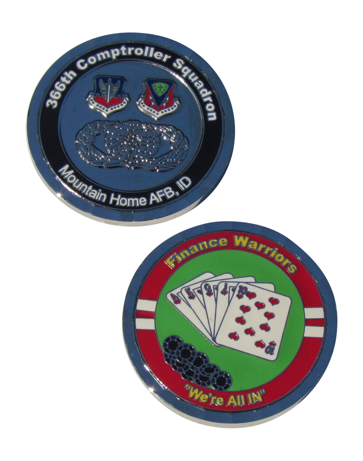 366th Comptroller Squadron Mountain Home AFB ID Challenge Coin