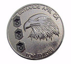 US Air Force Top Three Chief Master Sergeants Edwards AFB, CA Challenge Coin