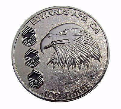 US Air Force Top Three Chief Master Sergeants Edwards AFB, CA Challenge Coin