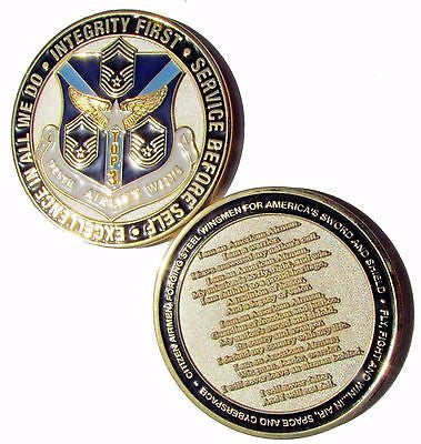 US Air Force Top 3 Chief Master Sergeant 911th Airlift Wing Challenge Coin
