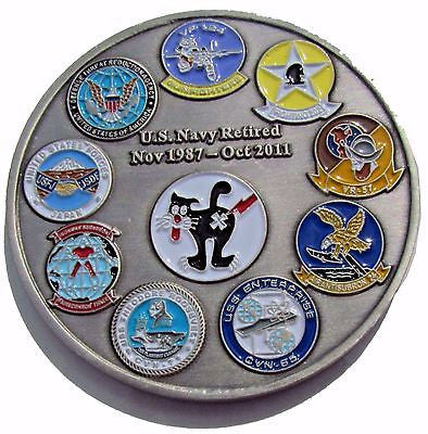 US Navy Jackthomas "Bilbo" Hurley Retirement Challenge Coin