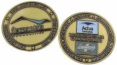 USAF Actus Lend Lease Excellence in Service to Military Families Challenge Coin