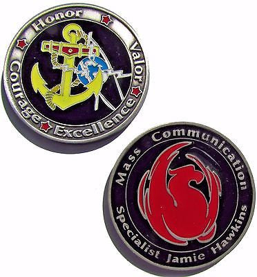 US Navy Mass Communication Specialist Jamie Hawkins Challenge Coin