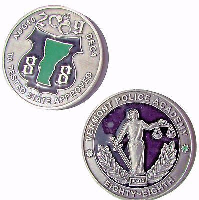 Vermont Police Academy Eighty-Eight Challenge Coin