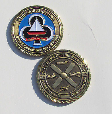 USAF 62nd Airlift Squadron Blue Barons Challenge Coin