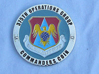 US Air Force 375th Operations Group Scott AFB Commanders USAF Challenge Coin