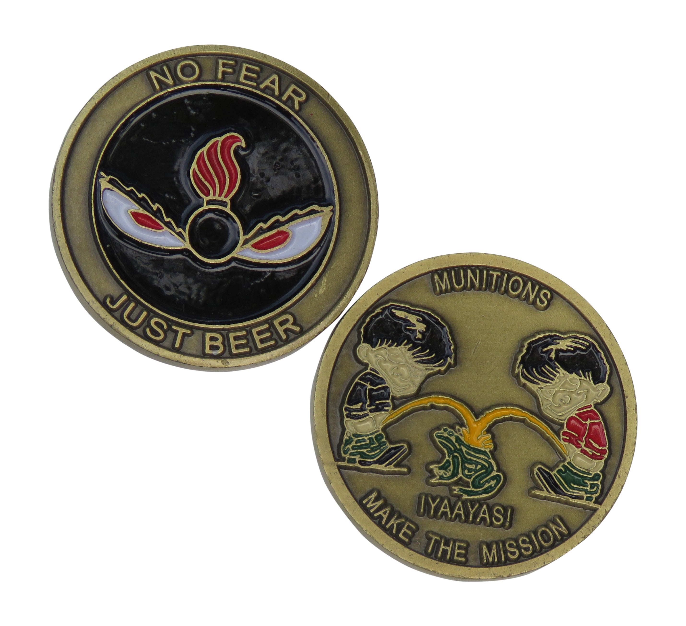 US Air Force IYAAYASI No Fear Just Beer Challenge Coin