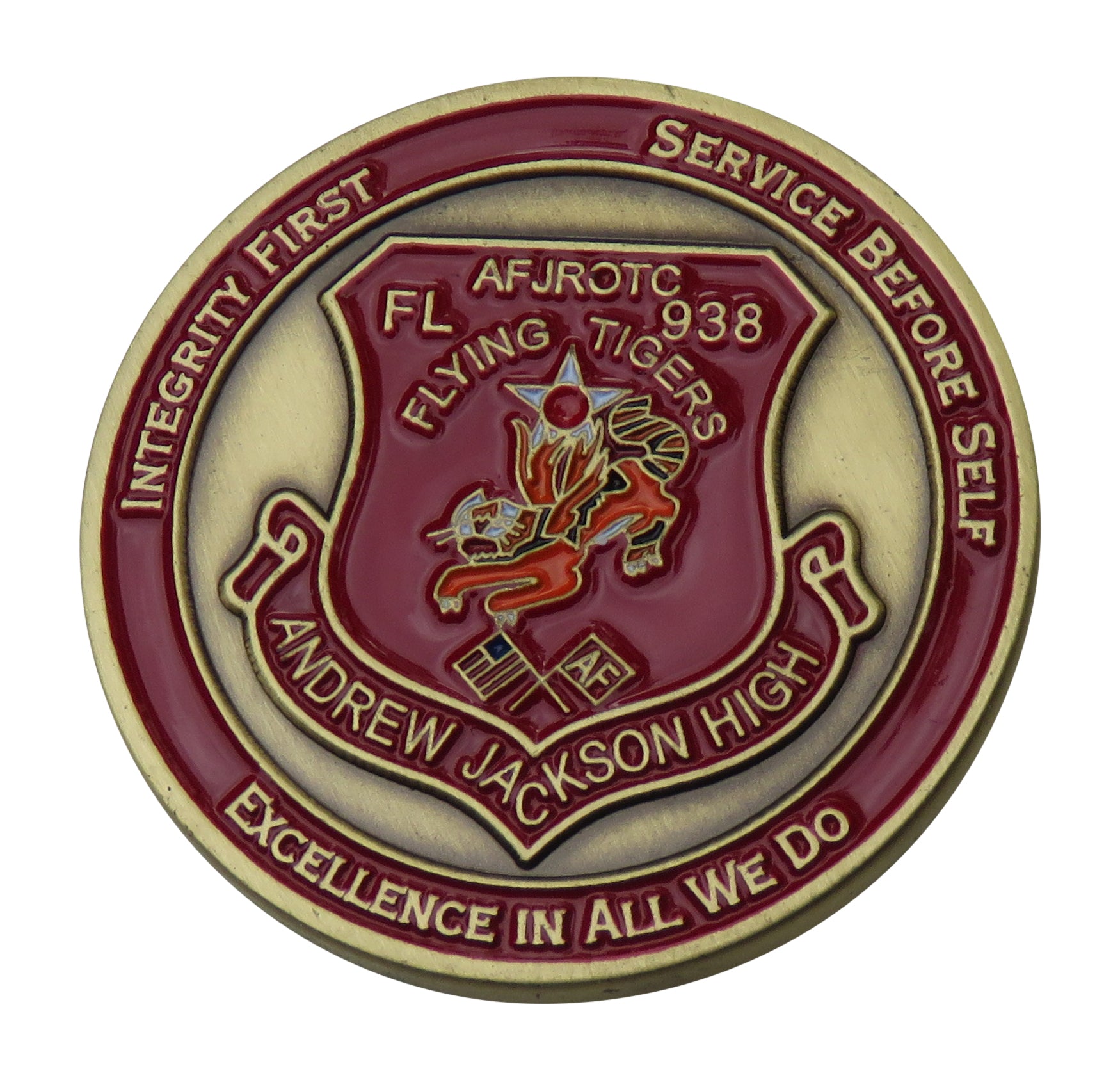 AFJROTC Andrew Jackson High Flying Tigers Challenge Coin