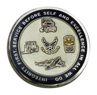 US Air Force Presented by the TMO Sam Ames For Outstanding Service Challenge Coin