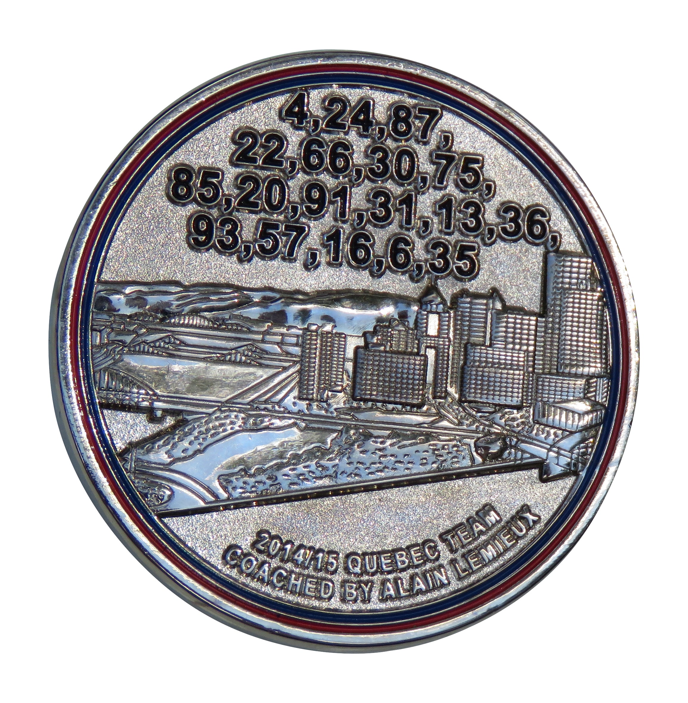 Pittsburgh Selects 2014/15 Quebec Team Coached by Alain Lemieux Challenge Coin