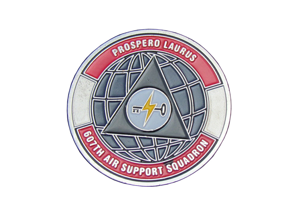 US Air Force 607th Air Support Squadron Prospero Laurus Challenge Coin