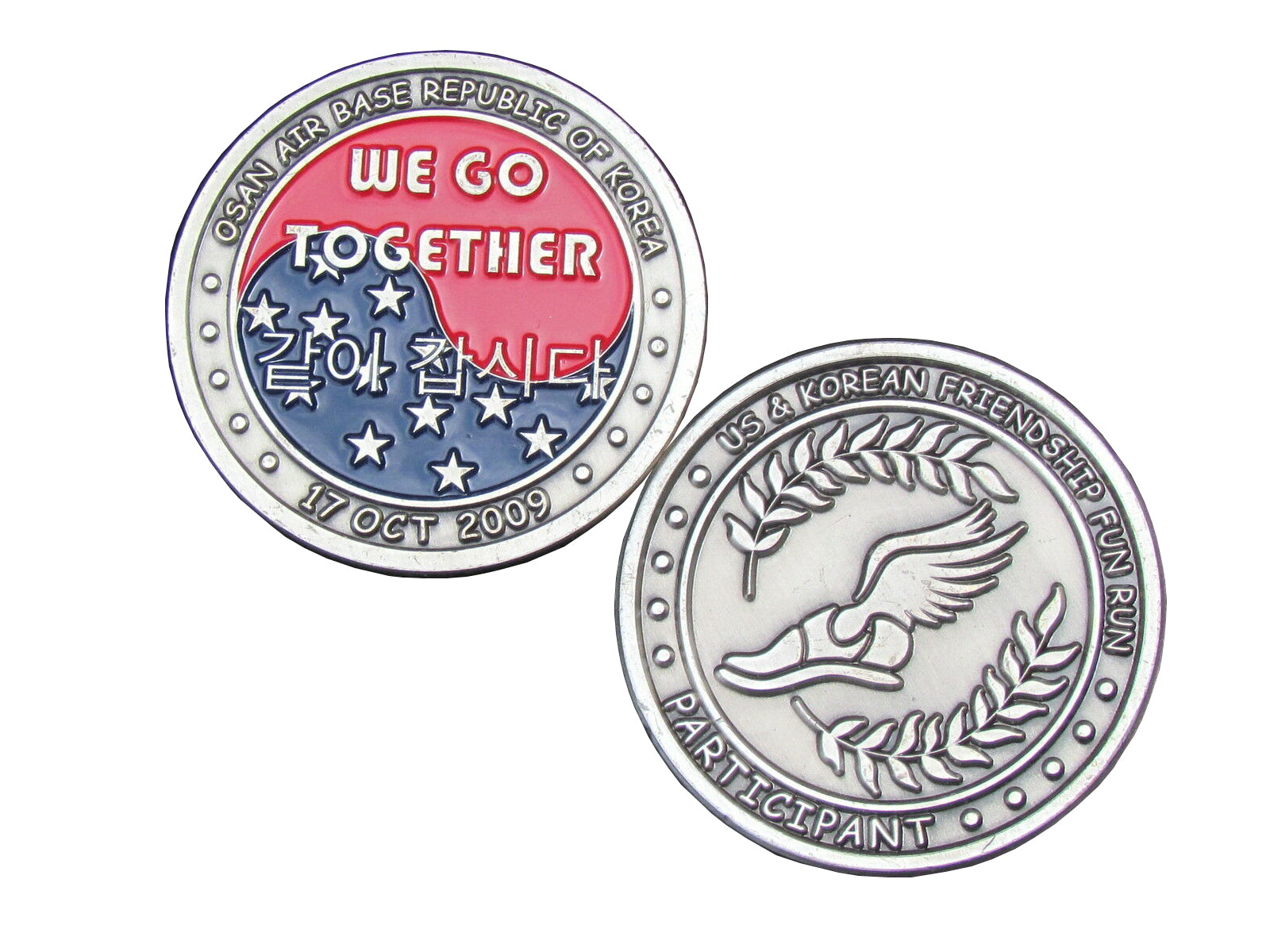 US Korea Friendship Fun Run OSAN Air Base Challenge Coin