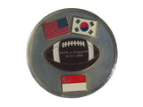 Osan High School Cougar Football Osan VS Singapore AB Korea Challenge Coin