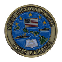 US Navy Food Service Navy Region Hawaii Challenge Coin