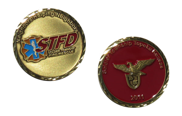 US Soldier Township Fire Department Challenge Coin