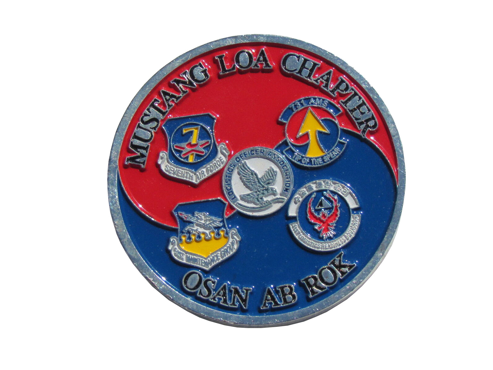 US Air Force Mustang LOA Chapter Osan AB ROK  Challenge Coin