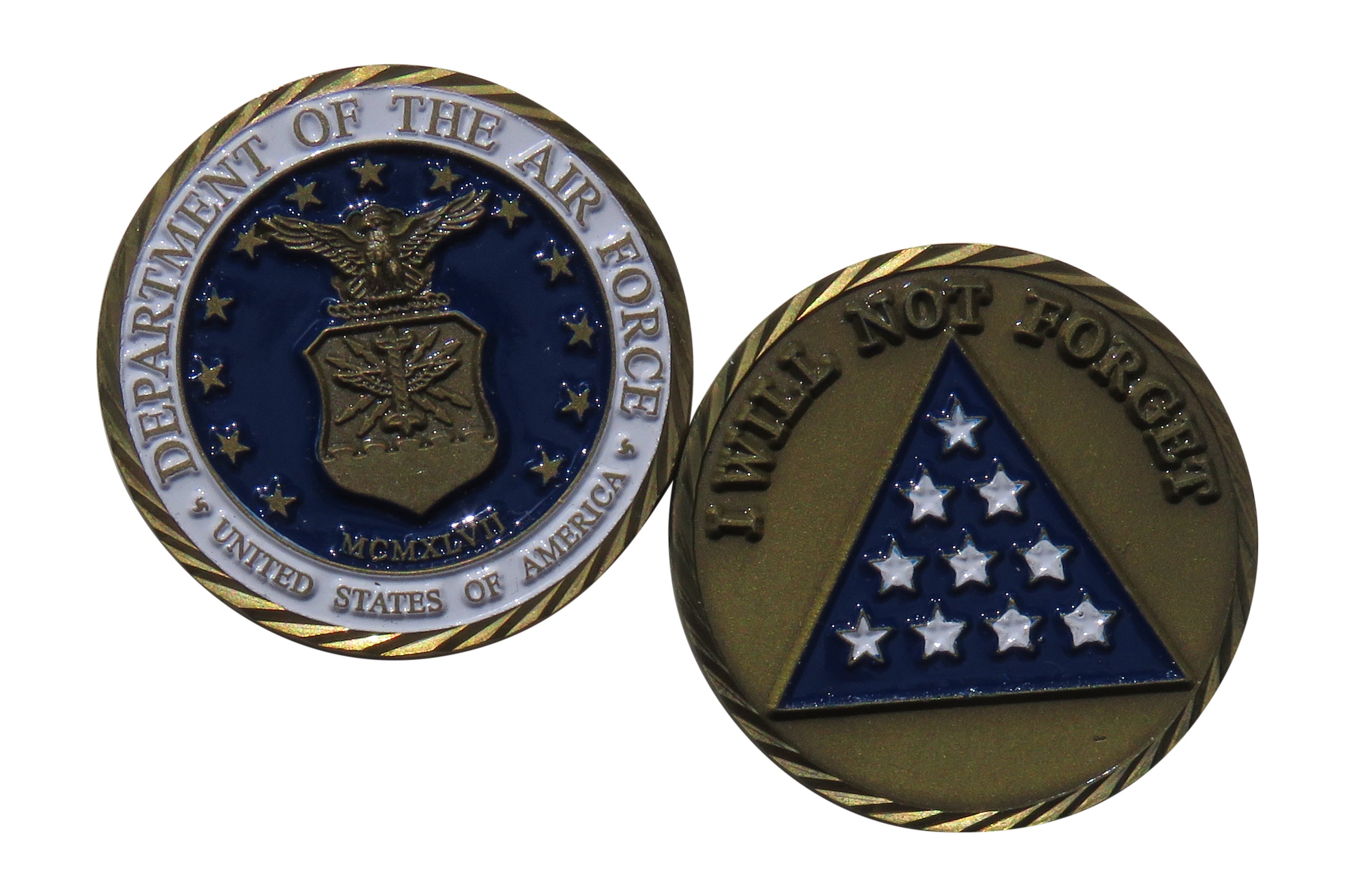 US Air Force I Will Not Forget MCMXLVII Challenge Coin