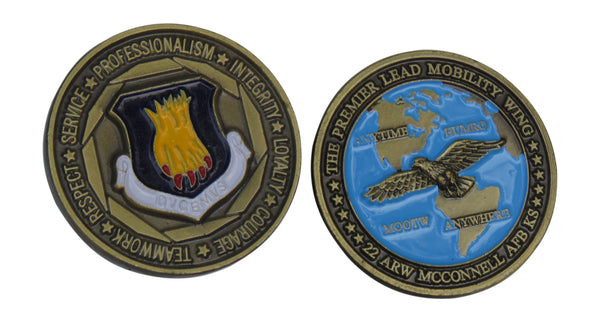 US Air Force 22 ARW Mcconnell AFN KS Challenge Coin