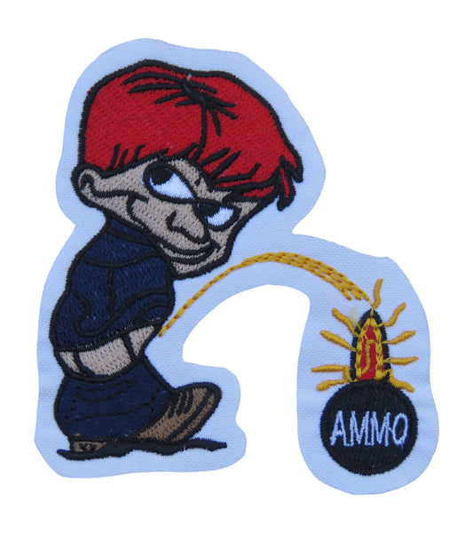 Boy Peeing on Bomb Ammo Patch