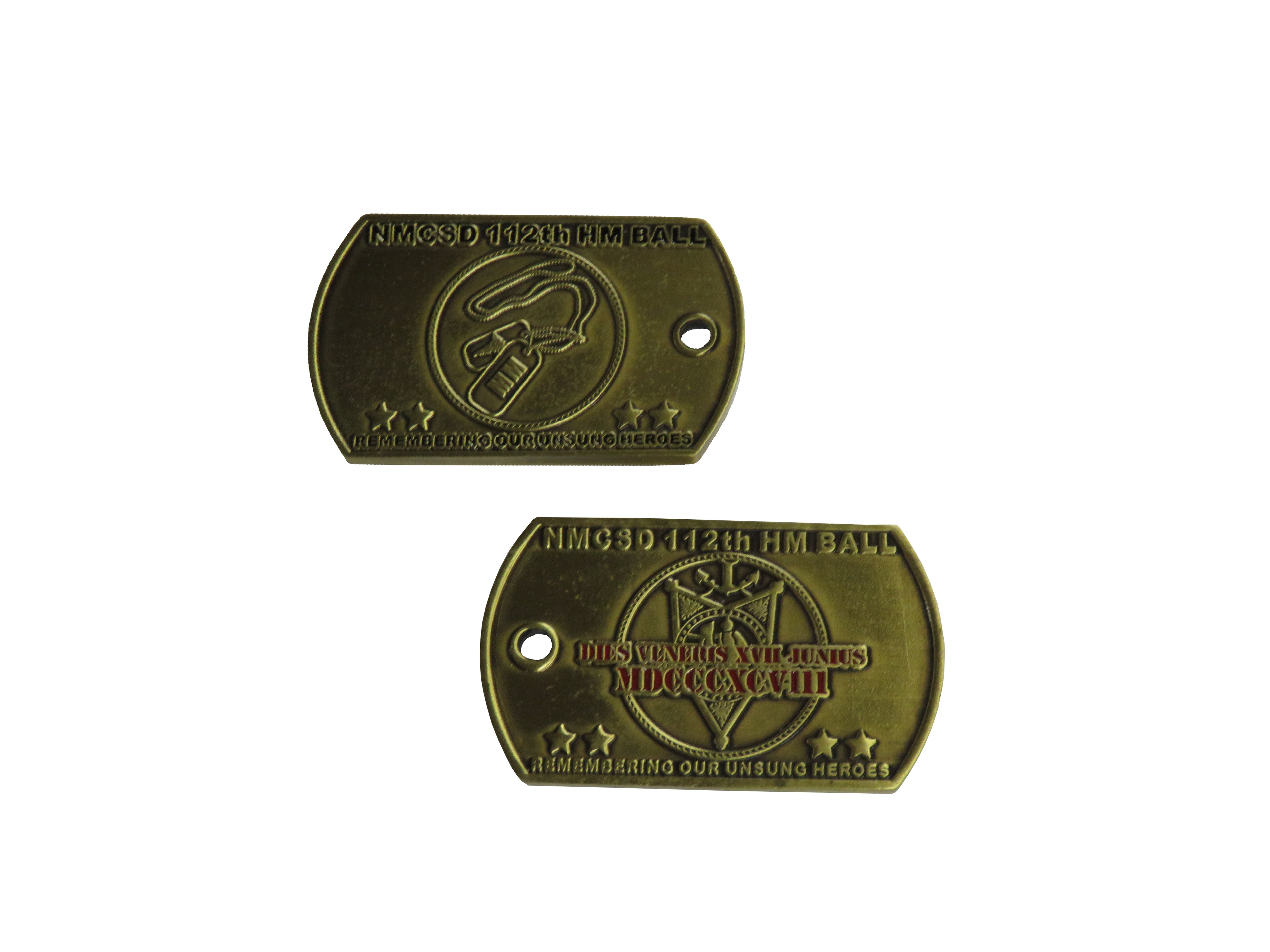 NMCSD 112th HM Ball Dies Veneris XVII Junius Dog Tag Challenge Coin