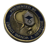 US Air Force Presented by  CMSGT Wanda A. Newsome, Eagle Challenge Coin