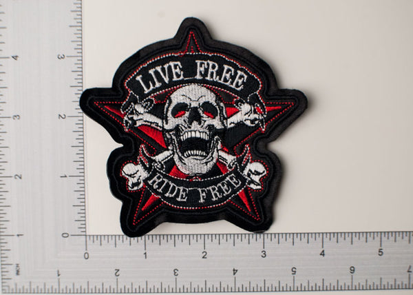 Live Free Ride Free Motorcycle Patch